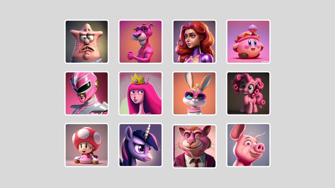 +10 Pink Cartoon Characters Explained